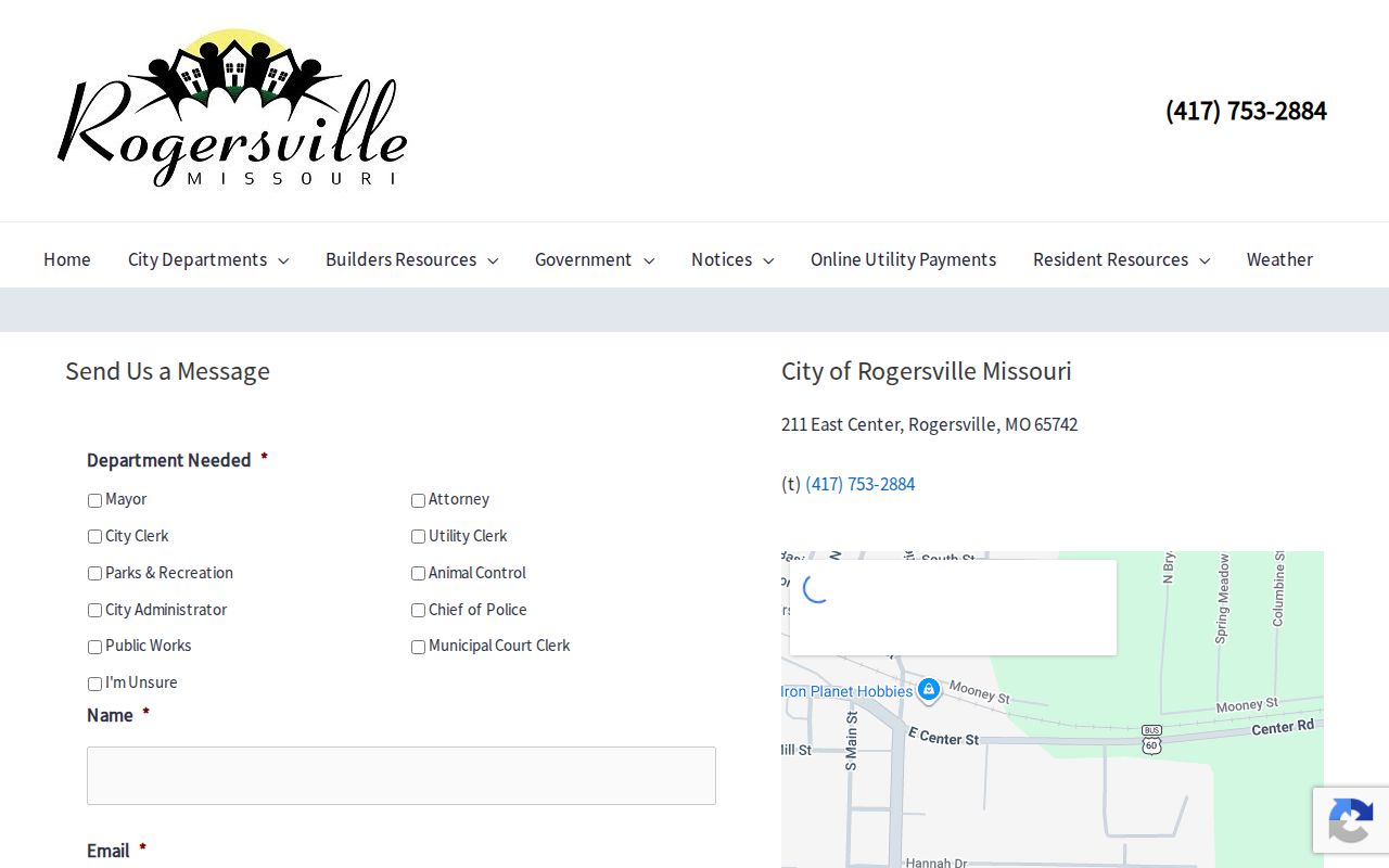 Webster County arrest lookup Rogersville police contact form